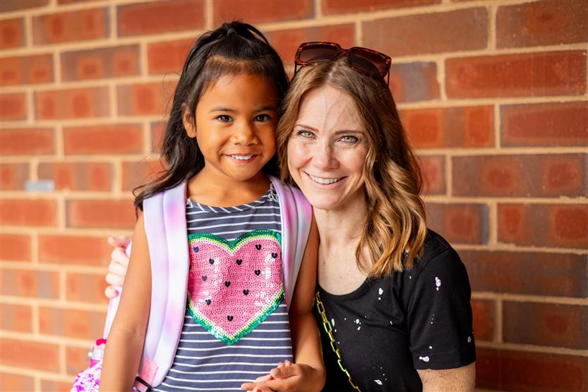 Kindergarten students start their school year